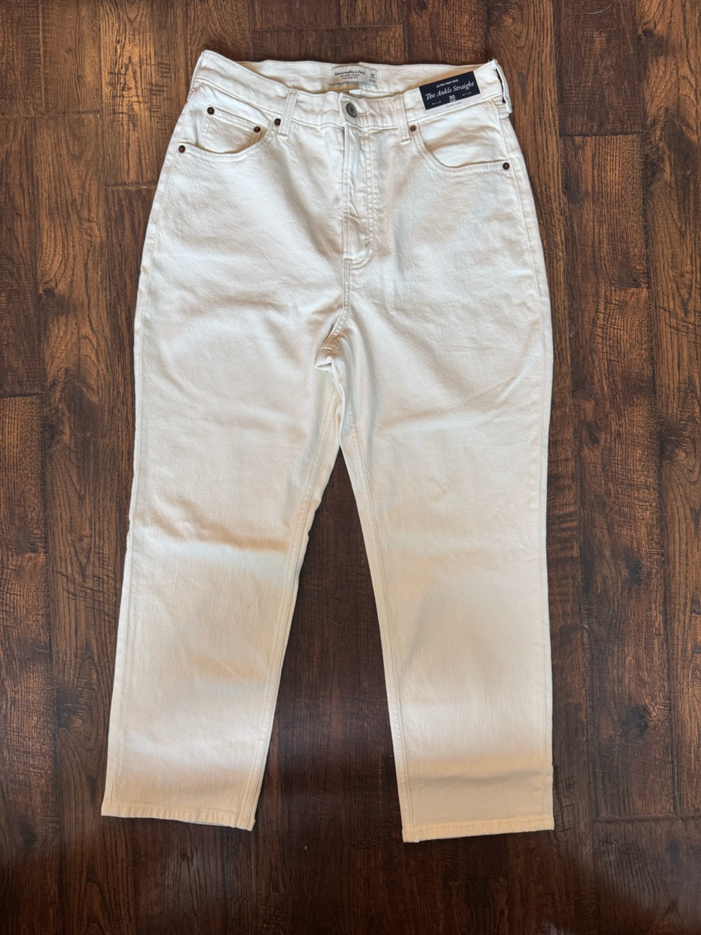 Abercrombie & Fitch Curve Love Ultra High Rise The Ankle Straight Jeans 30”Short - Picture 3 of 5